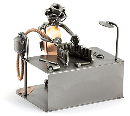 Steelman24 Schraubenmännchen Zahntechniker | Made in Germany,Handarbeit,Geschenkidee,Stahlfigur,Metallfigur,Metallmännchen