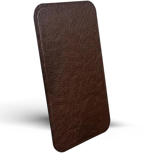 Premium Self Adhesive Leather Patch for Sofa, Car Seat – Mid-Brown 20×10cm
