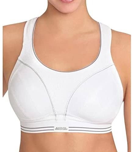 Shock Absorber B5044 Women's Run Sports Bra - White/Silver, 36C