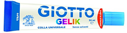 Giotto – Colla universale in tubo di 30 ml gelik- lavabile con acqua, ideale per carta, foto, cartoncino