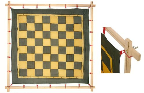 Kreul 810265 - Telaio di stiramento Javana, Lunghezza Nastro Circa 106 cm, Superficie Massima di stiramento Circa 90 x 90 cm, Ripiegabile, per Lo stiramento Flessibile di Seta e Tessuti