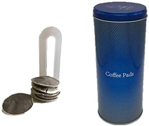 Kaffeepad-Dose blau mit Padlifter
