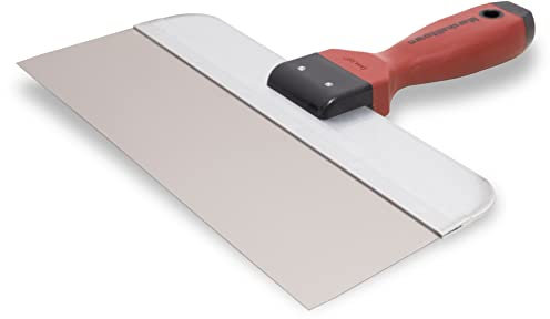 Espátula de superficie Marshalltown con mango DuraSoft de acero inoxidable, herramienta para yeseros y pintores, dimensiones de la espátula: 305x76 mm, plata