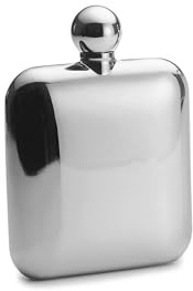 PHILIPPI CHURCHILL Flachmann, Edelstahl, Elegantes Design, Perfekt für Unterwegs (S - 11,5 cl)