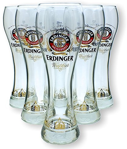 Erdinger Biergläser, 0,5 l, 6 Gläser