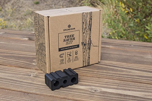 ZIPLINEGEAR Baumschutz-Block-Set (für 2 Bäume), mit verstellbaren Riemen für Bäume bis zu 90 cm Durchmesser, 16 robuste Nylon-Baumschutzblöcke schützen die Baumrinde vor Kabeln