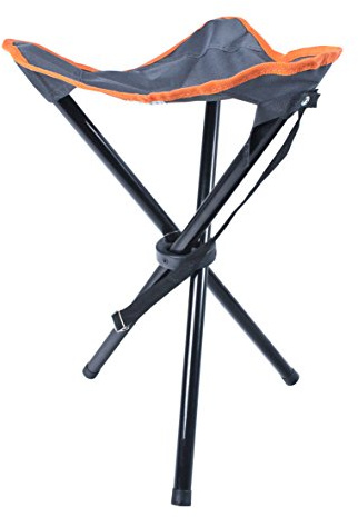 Milestone Tabouret trépied Pliant Compact d'extérieur Gris, 33 x 33 x 43 cm