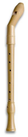 Mollenhauer Barockflöte Tenor C mit Doppelloch Birnbaum hell Natur-Holz - Tenorflöte in C mit Knick - Blockflöte inkl. Baumwolltasche, Wollwischer, Fettdöschen, Grifftabelle und Pflegeanleitung