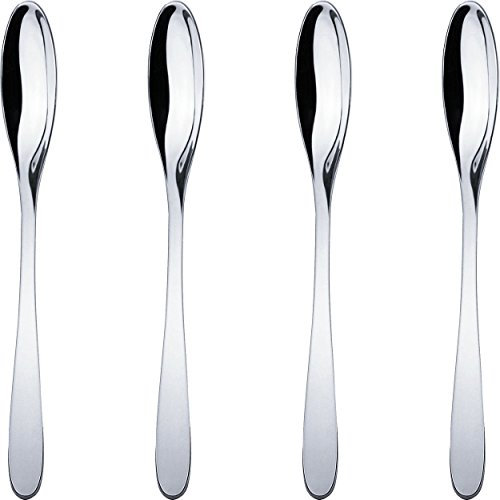 Alessi WA10/35S4 Eat.It Set di Quattro Cucchiai da Latte Macchiato in Acciaio Inossidabile 18/10, Finitura Lucida