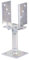 Alberts 218058 Staffa portapalo ad U, regolabile in altezza e larghezza e da avvitare, zincato galvanico, con strato spesso passivato, larghezza 71-161 mm, altezza 150-190 mm