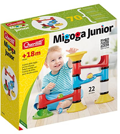 Quercetti Migoga Junior Marble Run Set, Infant and Toddler Toy, Learning and Developmental Toy for Boys and Girls Ages 18 months to 4 Years