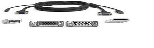 Belkin OmniView - Cable KVM (3 Metros, Conectores USB, VGA), Negro