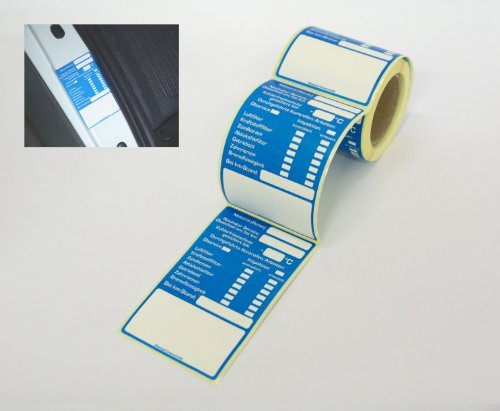 Sticker-Verlag Kundendienst Aufkleber Serviceaufkleber Auswahl: (100 Stück Inspektionsaufkleber)