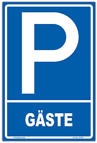 Schild Parken Gäste Hinweisschild 300x200mm hochkant, stabile Aluminiumverbundplatte 3mm stark