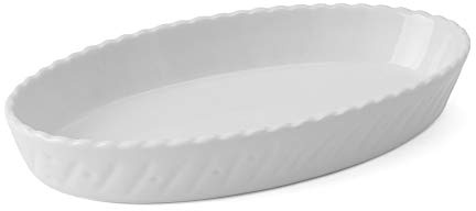 Holst Porzellan TOW 15528 Auflauf- & Backform oval 28 x 16 cm Toscana, weiß, 28 x 15.5 x 4 cm
