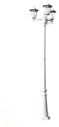 vidaXL LAMPIONE Lampada da Esterno con 3 Lanterne per Giardino Ingresso VIALE H.215 CM