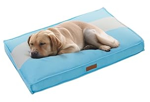 Ellie-Bo Käfig 91,4 cm Hund oder Box groß 87 cms x 57 cms gestreift blau und grau Hundebett