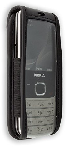 caseroxx Ledertasche mit Gürtelclip für Nokia 6700 Classic in schwarz – robuste Handy-Tasche mit Sichtfenster & Gürtelclip aus Echtleder, ideal für Beruf, Freizeit, Outdoor & sicheren Transport