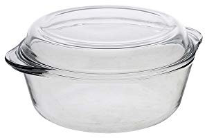 Pasabahce Borcam Runder Topf mit Glasdeckel, Transparent, 2100 cc