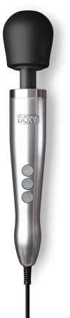 Doxy Die Cast Extra Powerful Magic Wand Vibrator; Silver Magic Wand Massager