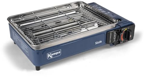 Kampa Sizzle Portable BBQ Grill - High Performance Gas BBQ for Camping, Hiking, and Outdoor Use