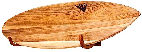 Cor Surf Surfbrett Wand für Longboards und Shortboards funktioniert Indoor und Outdoor-Display - Aus Eco Friendly Nachhaltige Holz (dunkel)