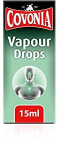 Covonia Vapour Drops , Contains Menthol & Peppermint Oil , Relieves Nasal Congestion, Catarrh & Hay fever , Suitable for Vegetarians, Vegans and Coeliacs , 15ml