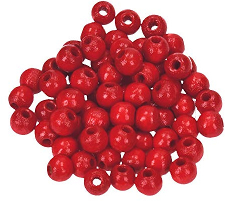EFCO 6 mm 110-Stück Holzperlen, Rot