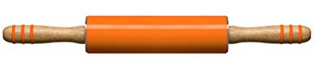 Zing Silikon Nudelholz, Orange, 24 cm, 70% Silikon und 30% Eisen, Antihaftbeschichtung