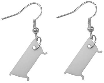 Boucles d'oreilles de bain cintre Miniblings beauté baignoire baignoire en acrylique blanc