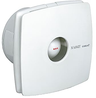 Cata Extractor de Baño X-MART 15S Extracción Perimetral Potencia 25W Fácil Instalación Luz Piloto Protector Térmico Caudal 320m3/h Diametro 150 2100 rpm Ligero 1,02kg Color Blanco