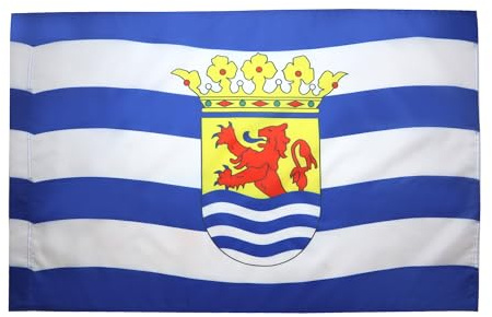 AZ FLAG Flagge Provinz Zeeland 150x90 cm Polyester 100D Hohlsaum | Für innen und außen Holländische dekorative Flagge doppelte Nähte und verstärkte Kanten mit Masttunnel 100D Polyester