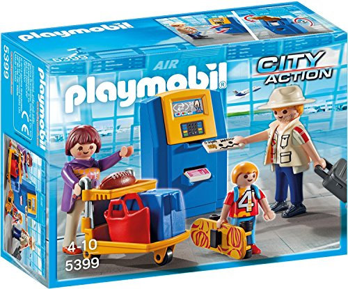 PLAYMOBIL City Action 5399 Familie am Checkin Automat, Ab 4 Jahren