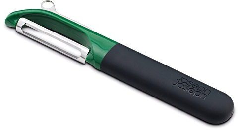 Joseph Joseph Multi-Peel Pelador Recto, Pelado de Verduras con Quitador de raíces, Lavable en Lavavajillas, Verde