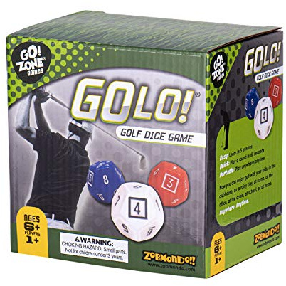 Zobmondo!! GOLO Golf Dice Game | for Golfers, Families, and Kids | Portable Fun Game for Home, Travel, Camping, Vacation, Beach | Award Winner