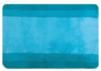Spirella - Badematte Polyester Balance - rutschfest - 70 x 120 cm - Türkisblau - Waschmaschinenfest bei 40°C - 90% Polyester, 10% Acryl - Komfort und Sicherheit