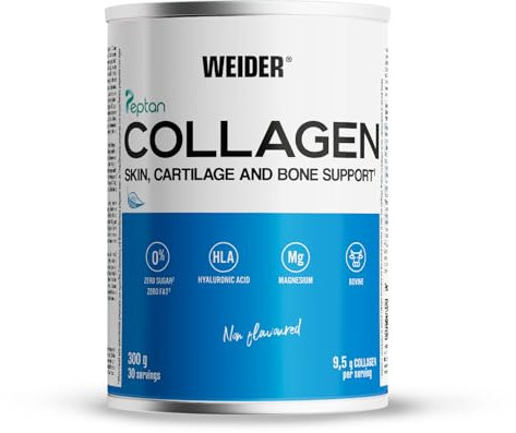 Weider Collagen. with Hyaluronic Acid, Magnesium and Vitamin C. 100% Peptan. Zero Fat. Sugar Zero. Keto.