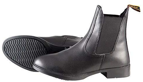 PFIFF 100374 Jodhpurstiefelette mit Lederoptik, Stiefelette aus Kunstleder, für Kinder, Damen und Herren, Schwarz, 39