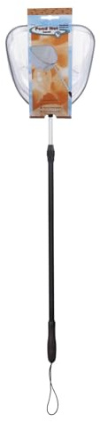 Velda Retino per laghetto, 25 x 25 cm, manico telescopico max. 1,8 m a maglia fine