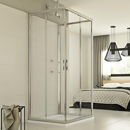 Box Doccia 3 lati 70x70x70 CM H198 trasparente mod. Evolution Trio