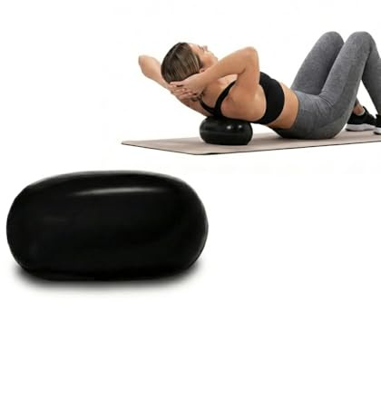 PEZZI Eggball Maxafe Gymnastikball Anthrazit | Eiförmiger Gymnastikball für stabileres Sitzen, Rücken- und Beckenbodentraining, latexfrei