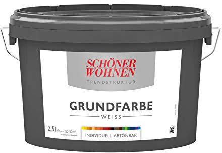 Trendstruktur Grundfarbe Weiß 2,5 L individuell abtönbar Schöner Wohnen