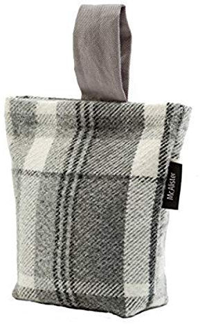 McAlister Textiles Heritage | Türstopper im Tartan-Muster kariert in Anthrazit Grau | Designer Deko ungefüllter Türsack Rustikal Schottischer Landhausstil