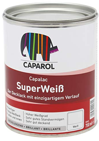 Caparol, Capalac Superweiß AF, Bautenlack für Decklackierungen, 0,75 L, weiß