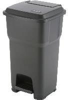 vileda Cubo de pedal Hera, color negro, capacidad 60 litros, 60 litros