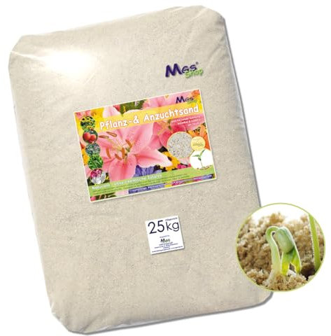 MGS SHOP 25kg Pflanzsand kalkfreie, keimfrei 0.5-1.0mm