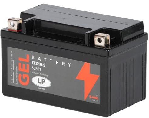 LANDPORT Batterie LTZ10-S Gel 12V 8,6Ah kompatibel für Yamaha YZF-R1, MT-09, MT-07, Sym Jet 4, Rex RS, Peugeot Speedfight 3, Django YTZ10-S 50922 YTZ10S-BS GEL12-10B4