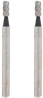 Dremel 194 Hochgeschwindigkeits-Fräser - Zubehörsatz für Multifunktionswerkzeug mit 2 Fräsern Ø2,0mm zum Schnitzen, Gravieren und Fräsen in Holz, Weichmetall, Beton u.v.m.