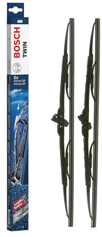 Bosch Automotive Tergicristalli Twin 480, Lunghezza 475 mm/475 mm, 1 Set Per Parabrezza Anteriore