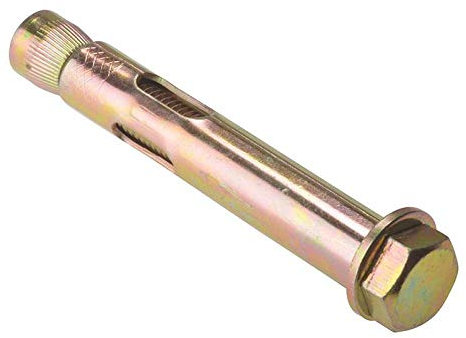 ForgeFix Sleeve Anchors - Hex Bolt | M10 x 97mm | Zinc Yellow Passivated | Bag 10